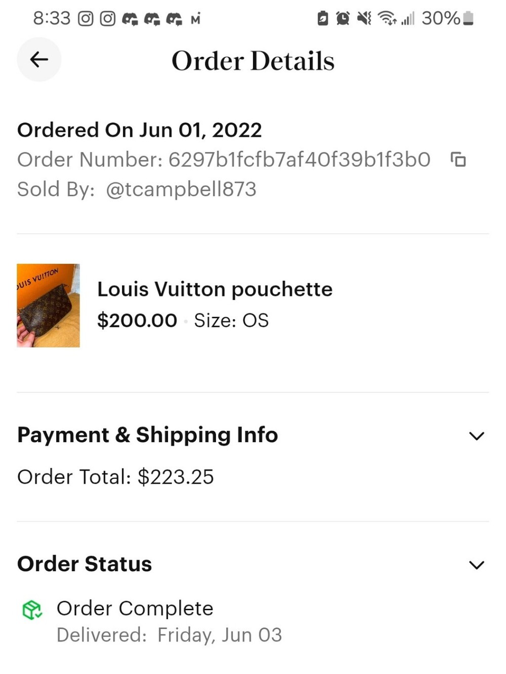 SEND OFFERS Louis Vuitton Pochette Bag - Picture 12 of 12